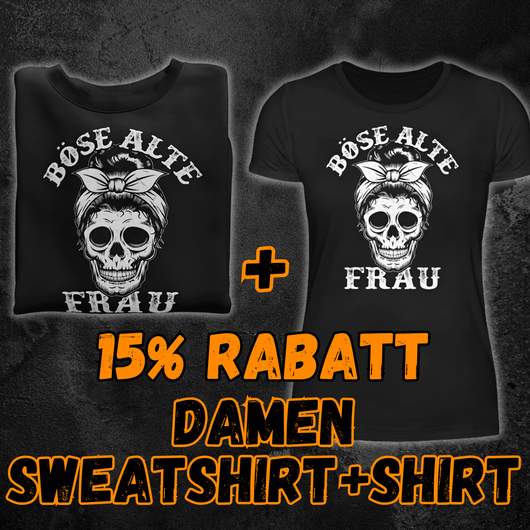 Böse alte Frau: Sweatshirt + Shirt Bündel