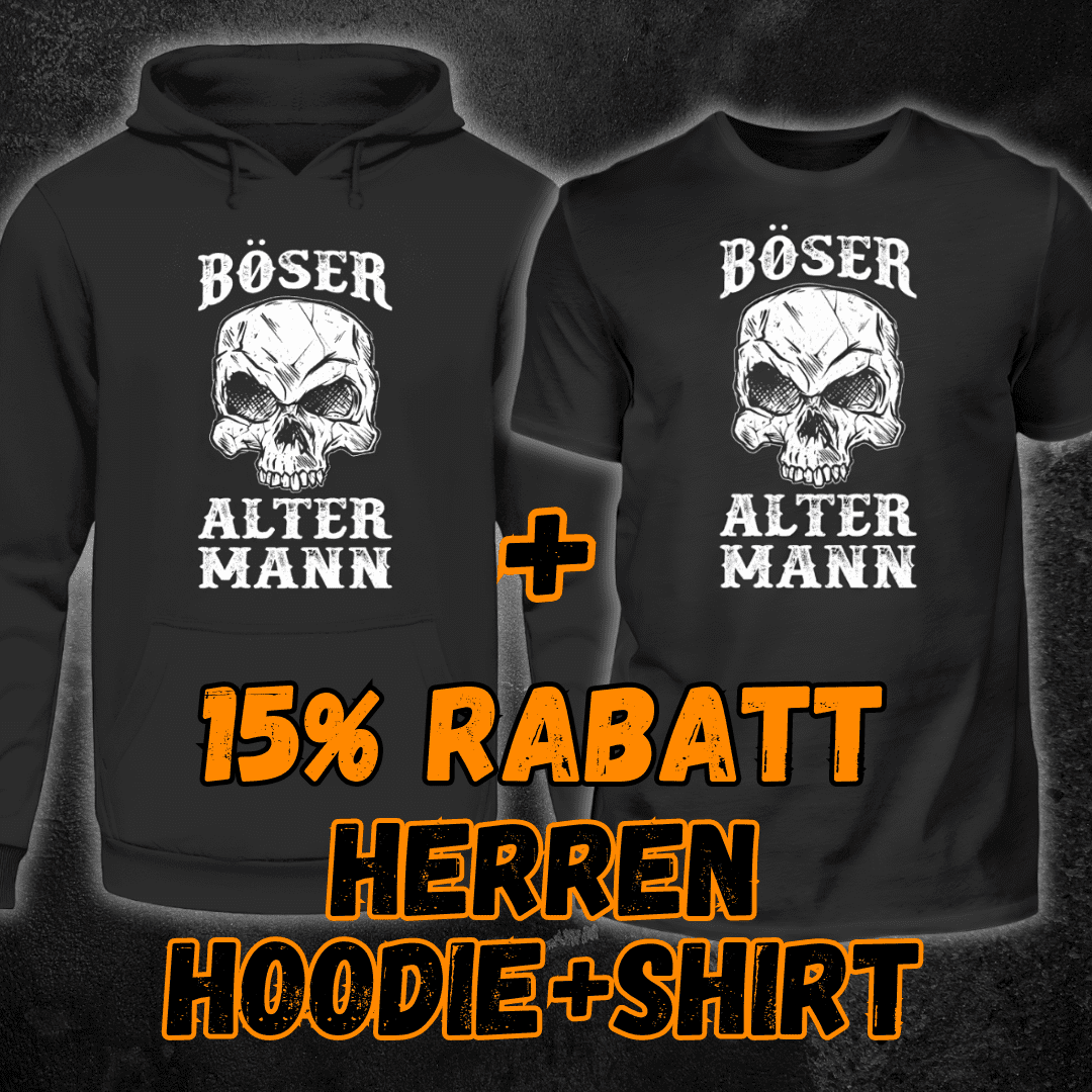Böser alter Mann: Hoodie + Shirt Bündel