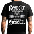 Respekt ist keine Option, sondern ein Gesetz. - Premium T-Shirt Rückendruck