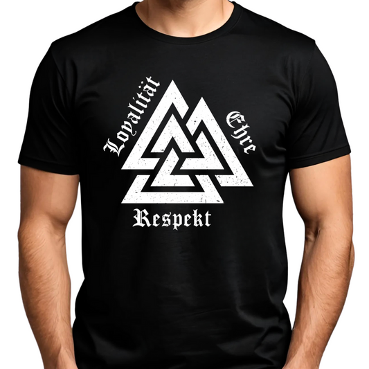 Valknut: Loyalität, Ehre, Respekt - Premium T-Shirt