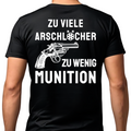 Zu wenig Munition - Premium T-Shirt Rückendruck