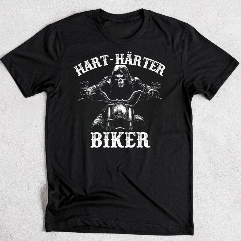 HART, HÄRTER, BIKER. - Premium T-Shirt
