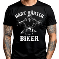 HART, HÄRTER, BIKER. - Premium T-Shirt