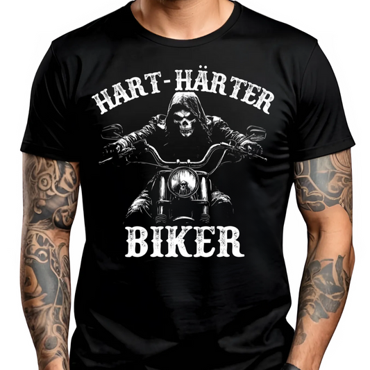 HART, HÄRTER, BIKER. - Premium T-Shirt