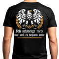 Ich schweige nicht, nur weil es bequem wäre. - Premium T-Shirt Rückendruck
