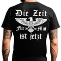 Die Zeit für Mut ist jetzt - Premium T-Shirt Rückendruck