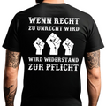 Wenn Recht zu Unrecht wird - Premium T-Shirt Rückendruck