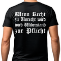 Wenn Recht zu Unrecht wird - Premium T-Shirt Rückendruck