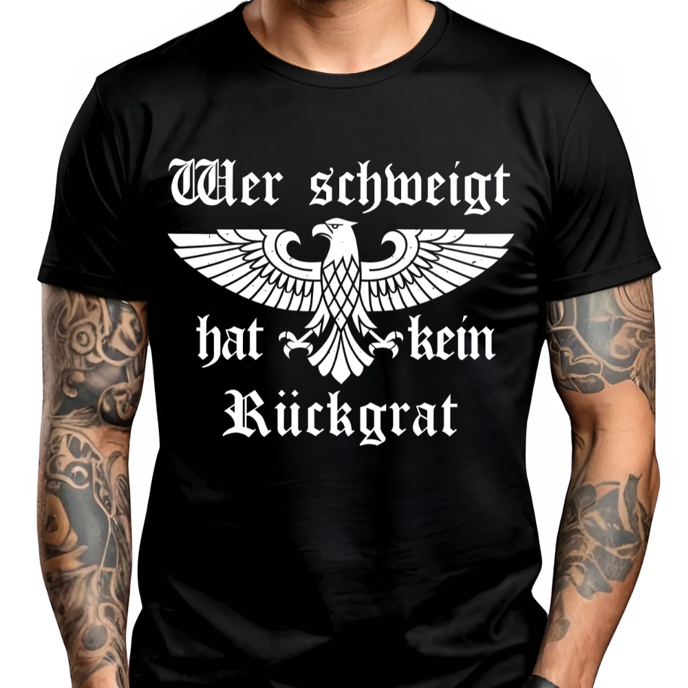 Wer schweigt, hat kein Rückgrat. - Premium T-Shirt