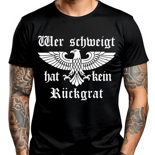 Wer schweigt, hat kein Rückgrat. - Premium T-Shirt