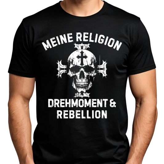 Meine Religion: Drehmoment & Rebellion - Premium T-Shirt