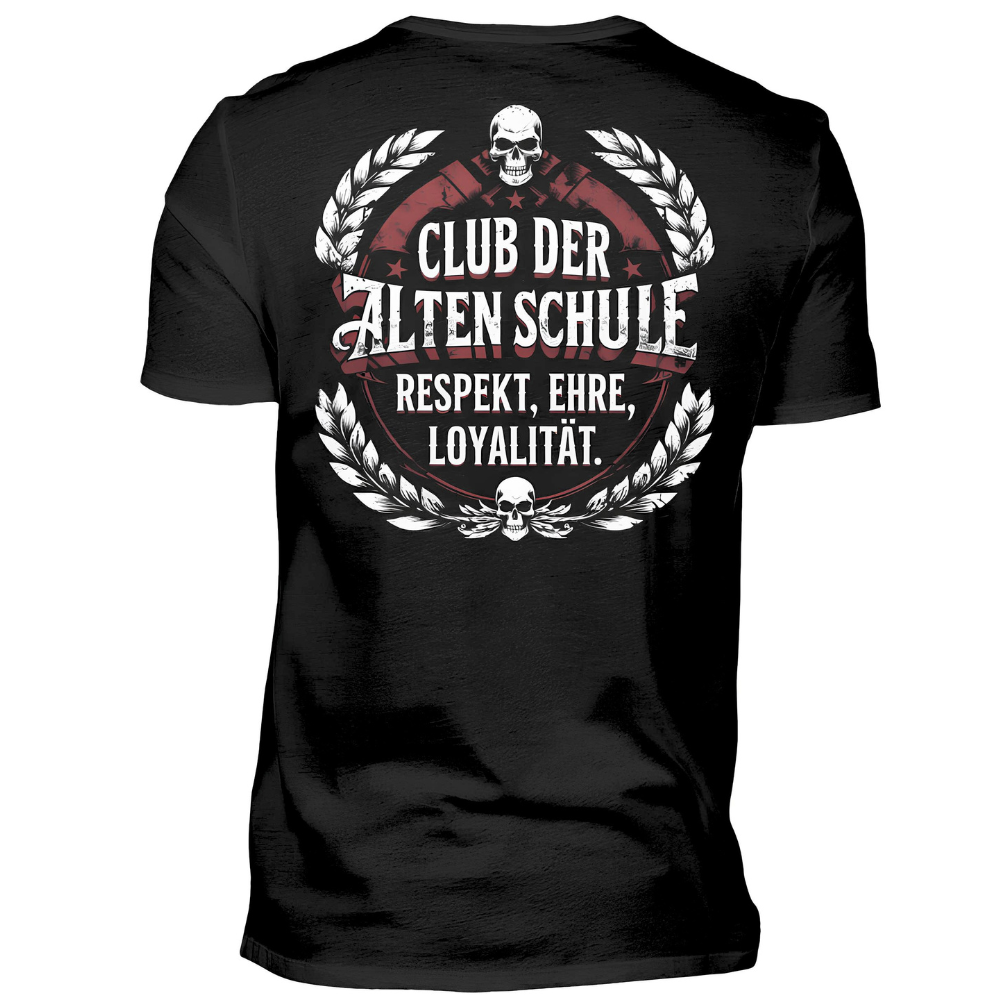 Club der alten Schule - Premium T-Shirt Rückendruck