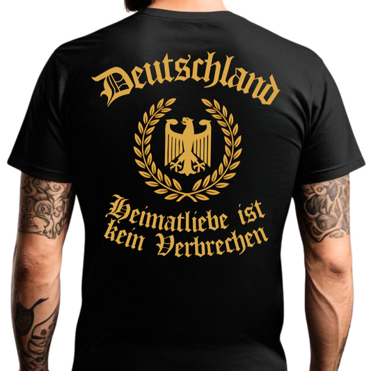 Heimatliebe ist kein Verbrechen - T-Shirt Rückendruck