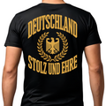 Deutschland: Stolz & Ehre - T-Shirt Rückendruck
