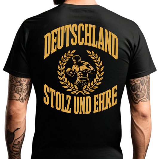 Deutschland: Stolz & Ehre - T-Shirt Rückendruck