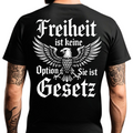 Freiheit ist keine Option - Premium T-Shirt Rückendruck