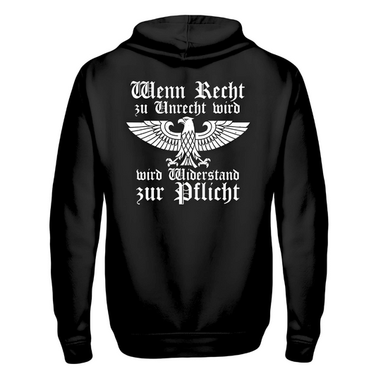 Wenn Recht zu Unrecht wird - Zip Hoodie Jacke