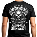 Ich habe drei Seiten - Premium T-Shirt Rückendruck