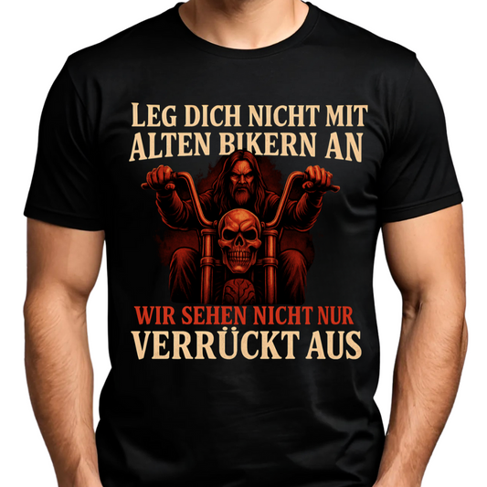 Leg dich nicht mit alten Bikern an - Premium T-Shirt