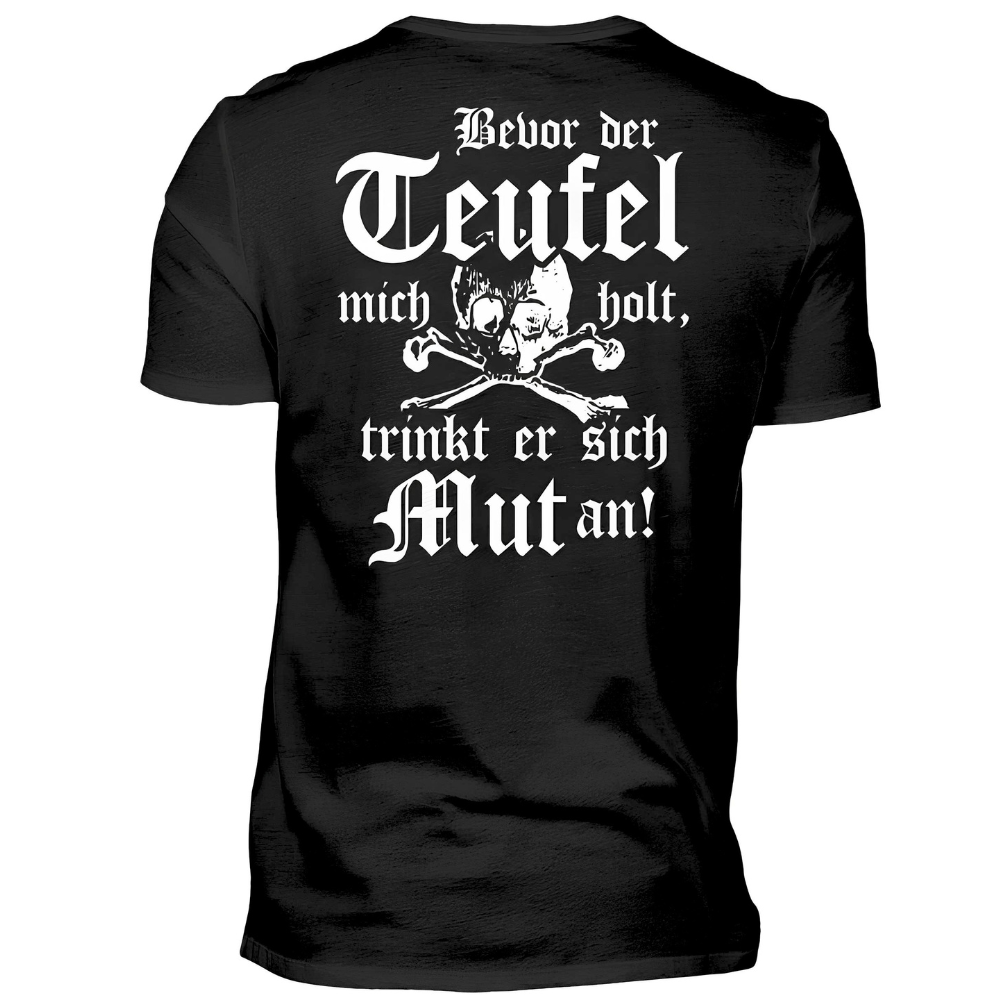Bevor der Teufel mich holt - Premium T-Shirt Rückendruck