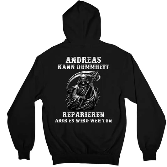 Dummheit reparieren - Hoodie Rückendruck (Personalisiert)