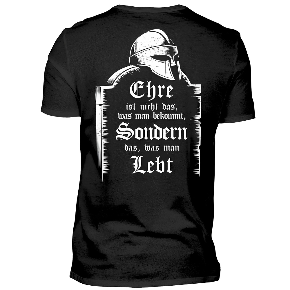 Ehre ist nicht das, was man bekommt - Premium T-Shirt Rückendruck