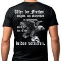 Wer die Freiheit aufgibt - Premium T-Shirt Rückendruck