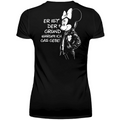 Er ist der Grund warum ich Gas gebe! - Premium Damen T-Shirt (Rückendruck)