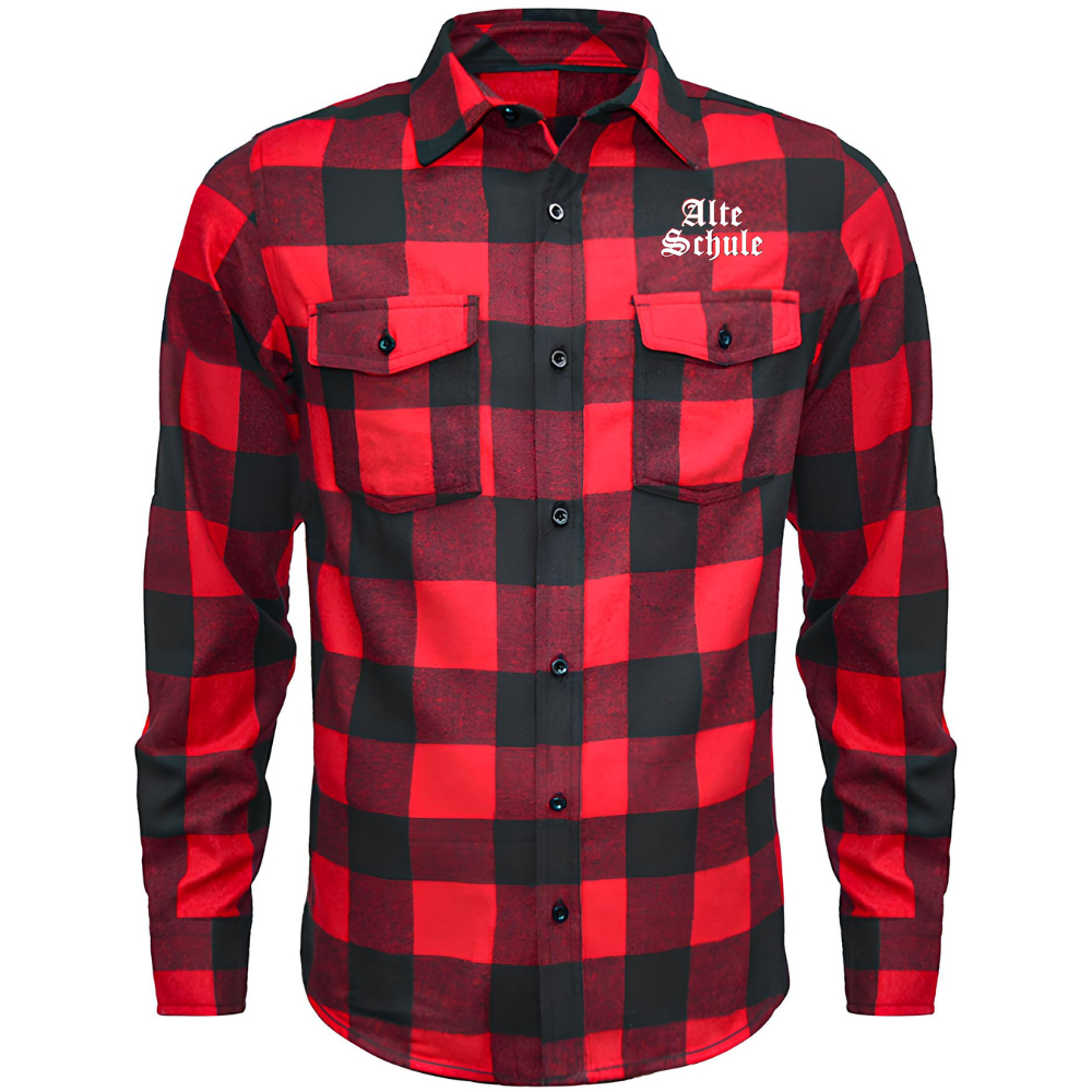 Alte Schule - Unisex Flanellhemd mit Stick