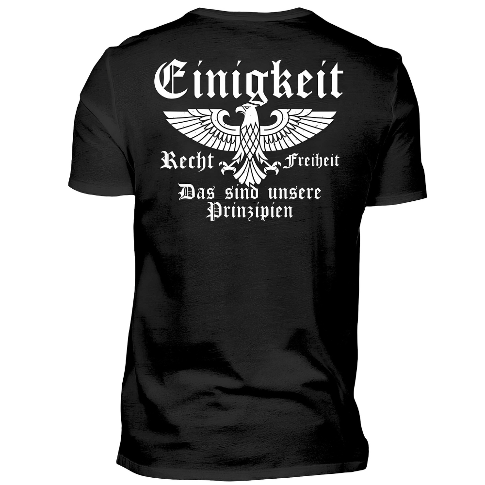 Einigkeit, Recht & Freiheit - Premium T-Shirt Rückendruck