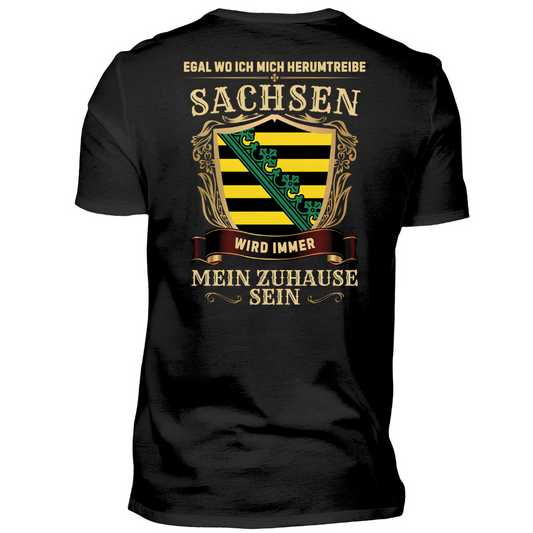 Sachsen - Premium T-Shirt Rückendruck