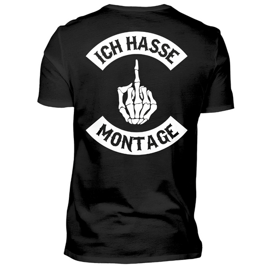 Ich hasse Montage - Premium T-Shirt Rückendruck
