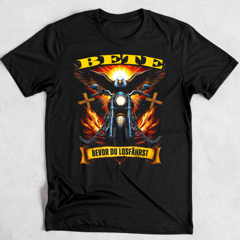 Bete, bevor du losfährst - Premium T-Shirt