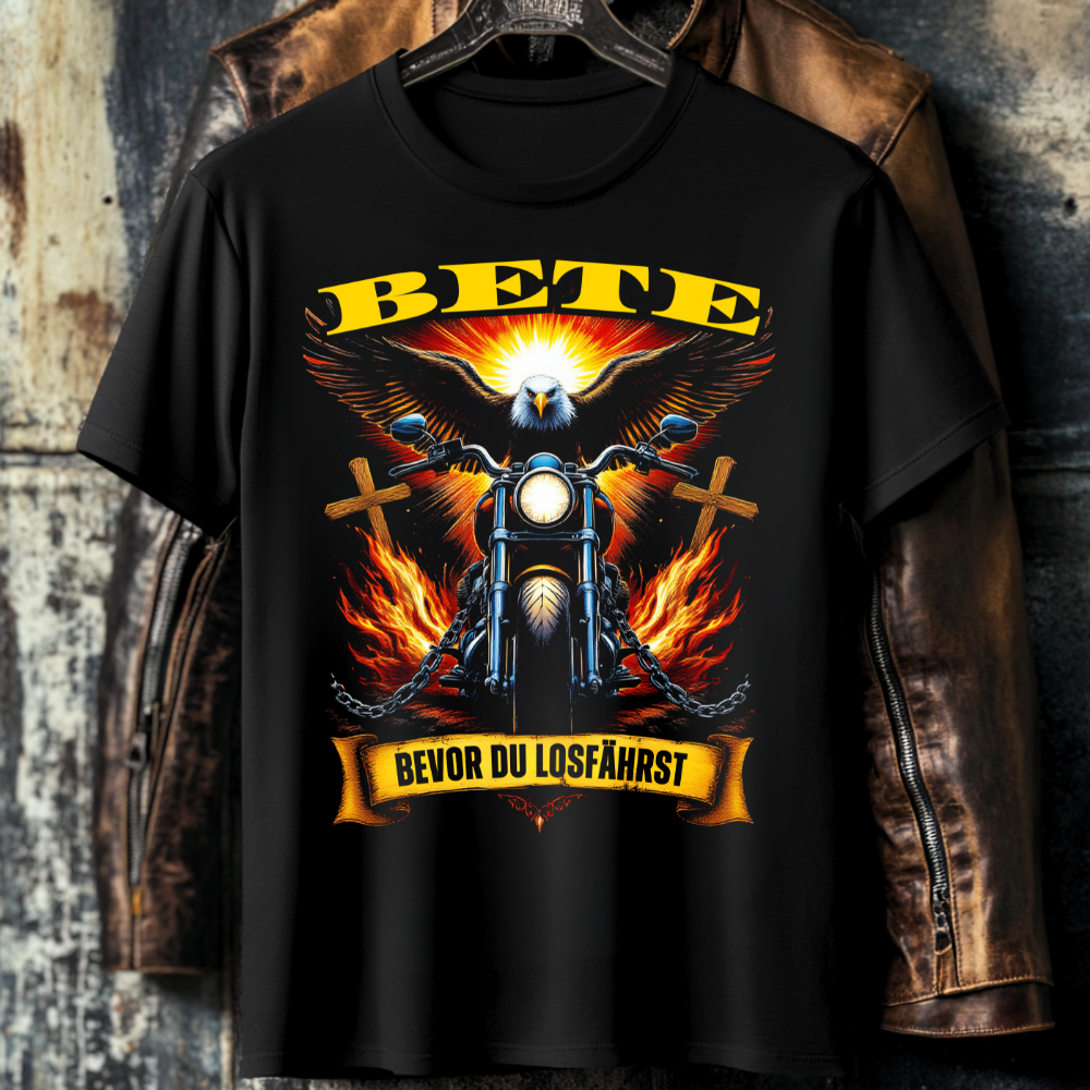 Bete, bevor du losfährst - Premium T-Shirt