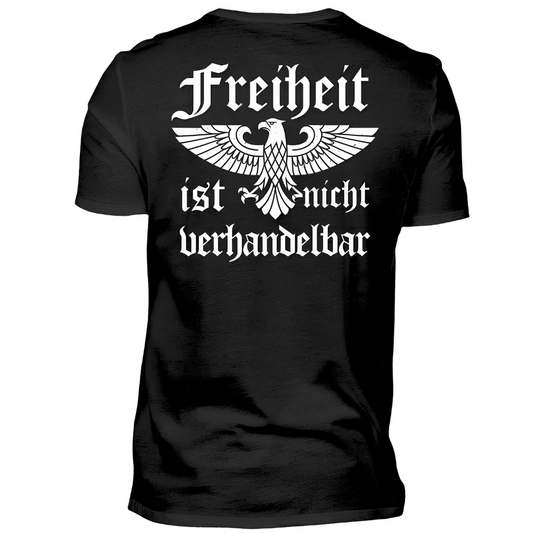 Freiheit ist nicht verhandelbar - Premium T-Shirt Rückendruck