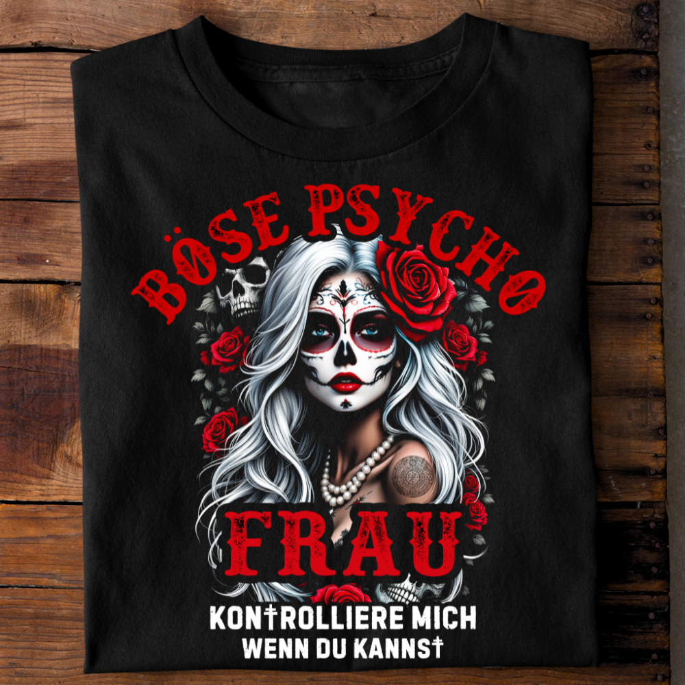 Böse psycho Frau - Premium Damen T-Shirt