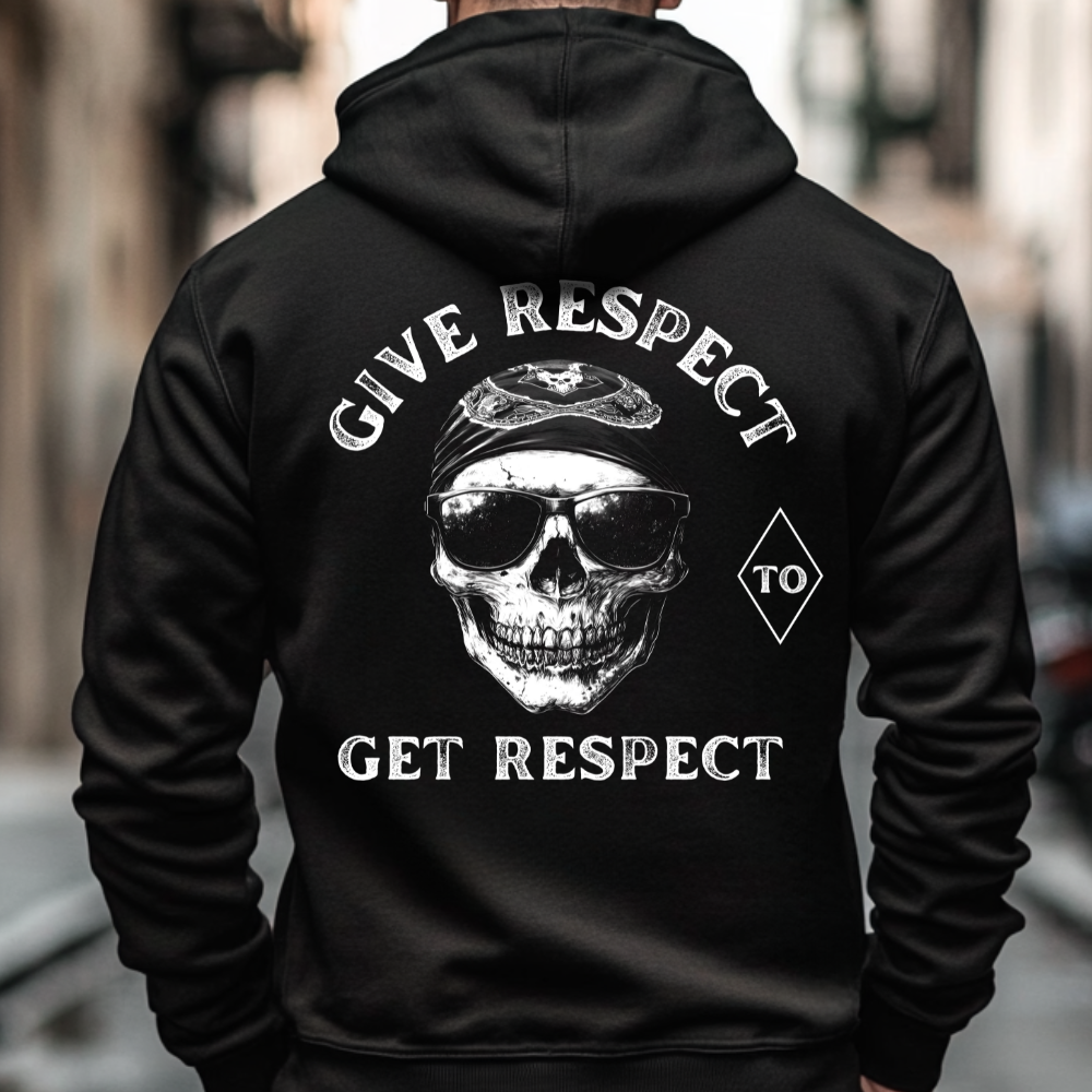 Give respect to get respect - Unisex Hoodie (Rückendruck)