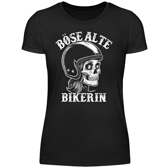 Böse alte Bikerin - Damen T-Shirt