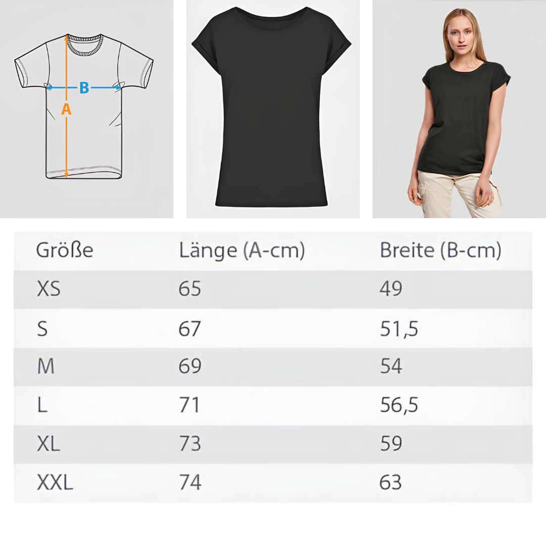 Böse alte Frau - Damen Extended Shoulder Shirt