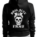Böse alte Frau - Damen Hoodie Rückendruck