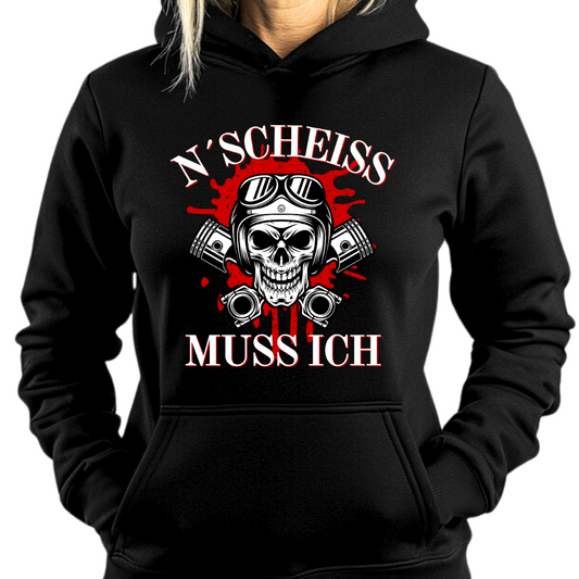 N´Scheiß muss ich - Damen Hoodie