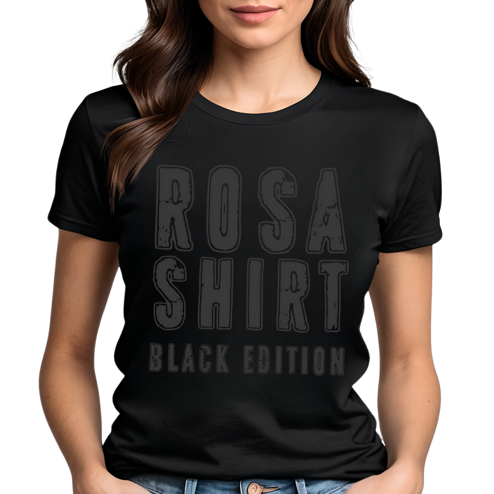 Rosa Shirt (Black Edition) - Damen T-Shirt