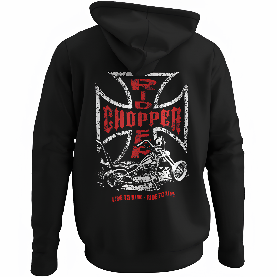 Chopper - Motorrad Hoodie Rückendruck