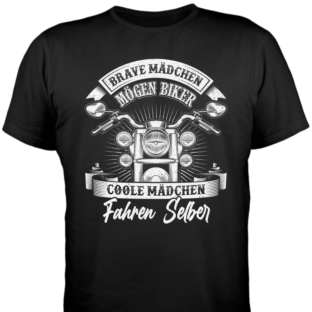 Coole Mädchen fahren selber - Damen T-Shirt