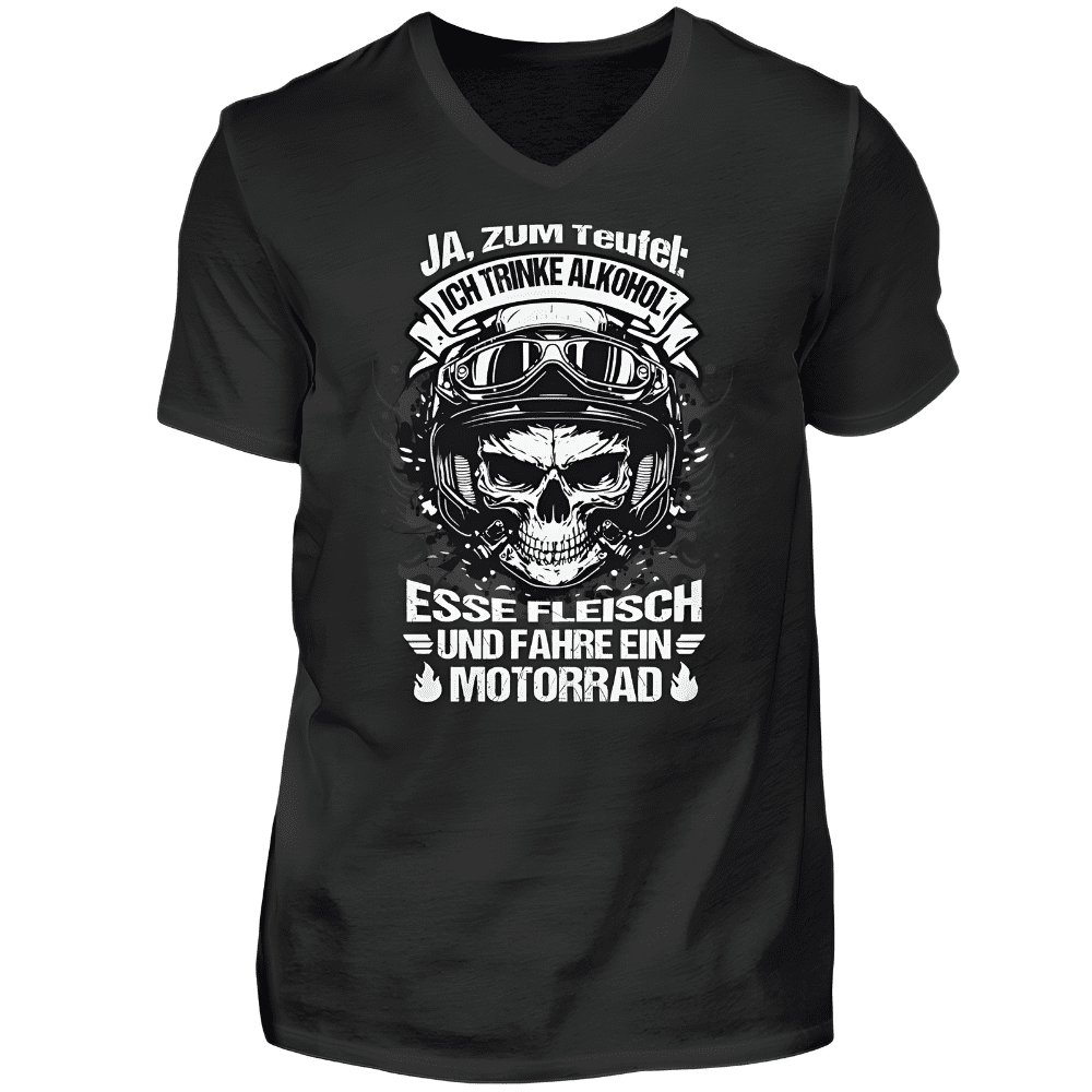 Ja, zum Teufel - T-Shirt V-Ausschnitt