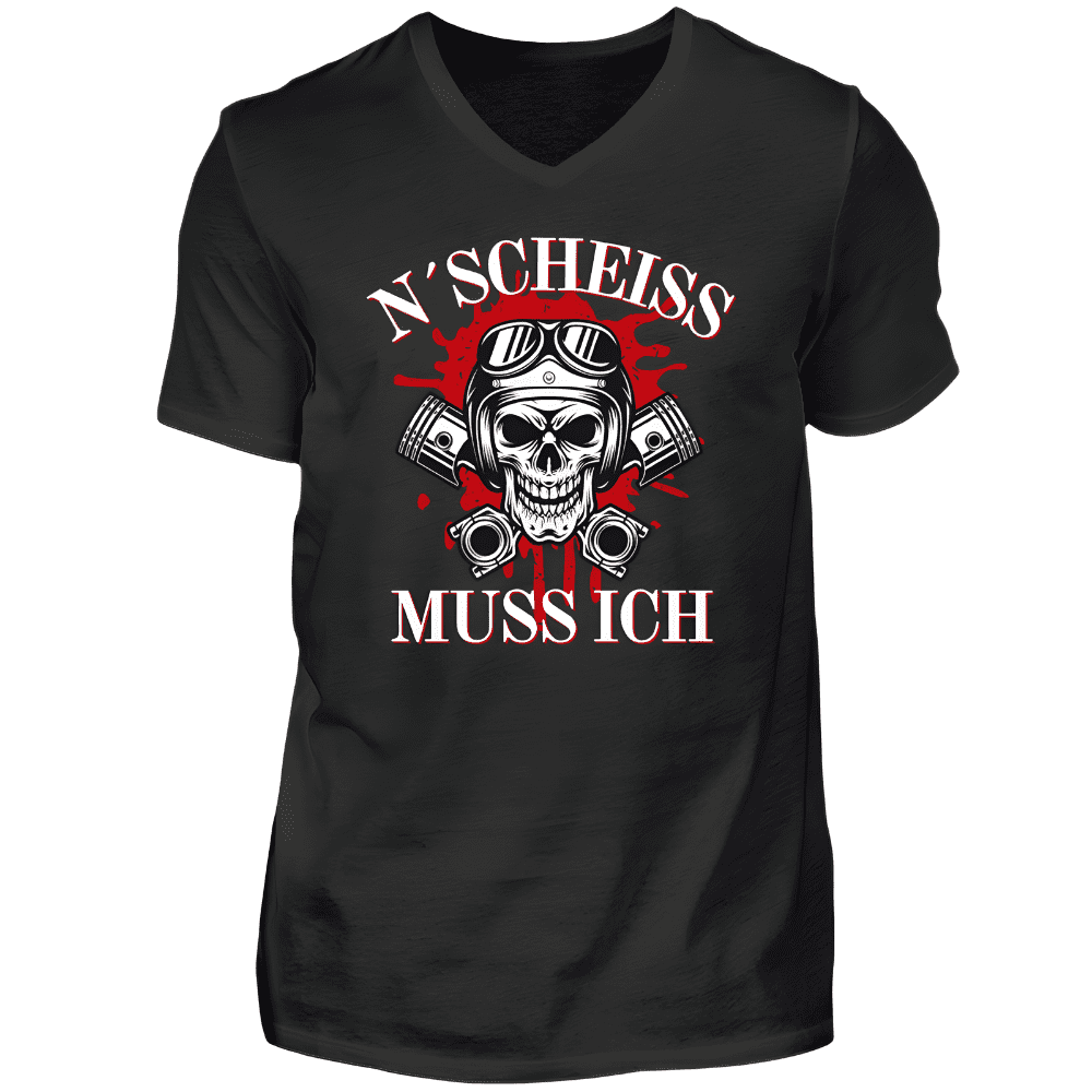 N´Scheiß muss ich - T-Shirt V-Ausschnitt