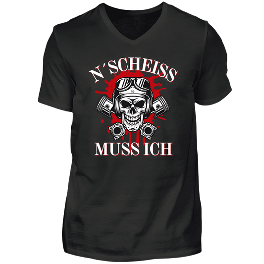N´Scheiß muss ich - T-Shirt V-Ausschnitt