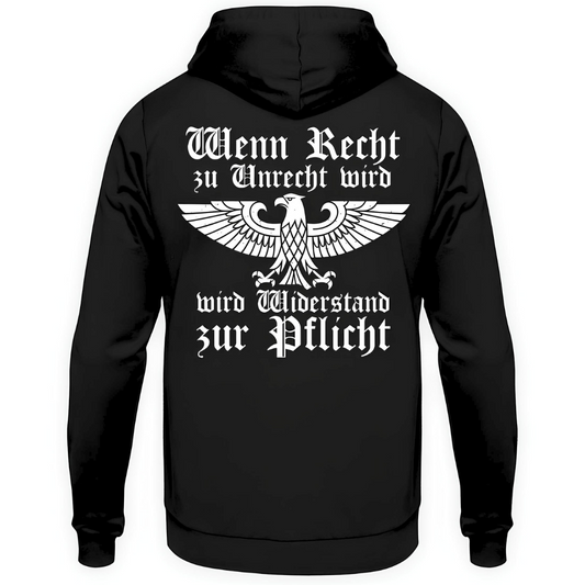 Wenn Recht zu Unrecht wird - Hoodie Rückendruck