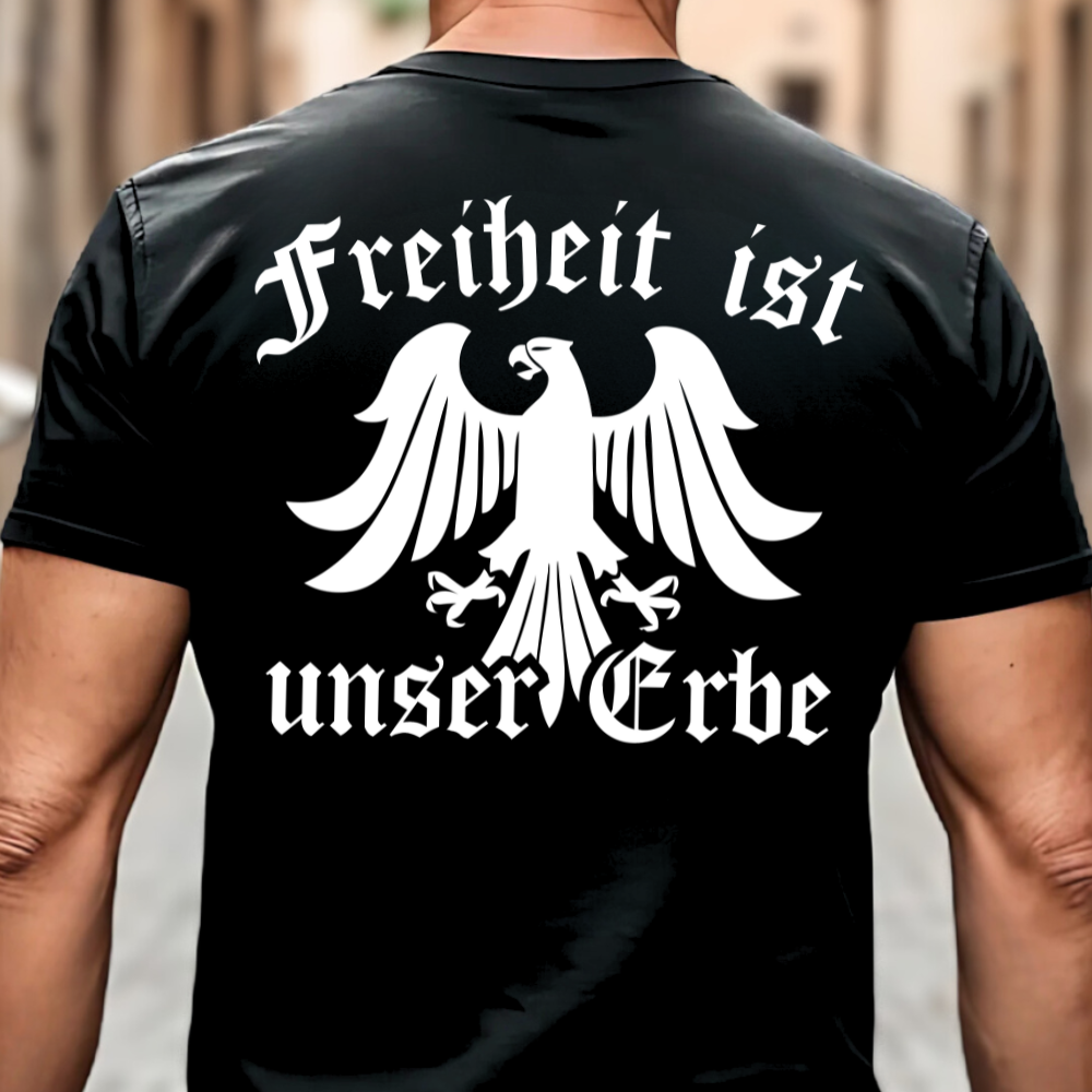 Freiheit ist unser Erbe - Premium T-Shirt Rückendruck