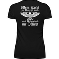 Wenn Recht zu Unrecht wird - Premium Damen T-Shirt Rückendruck